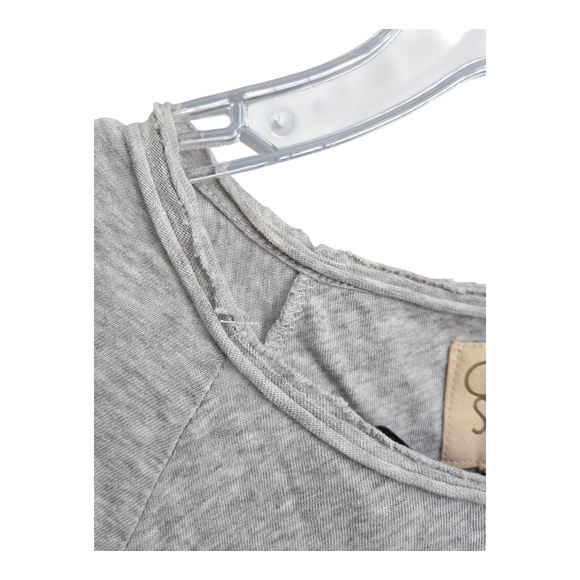 NWT Chaser Heather Gray Long Sleeve with Lattice Open Back Tee, XSMALL - Picture 3 of 5